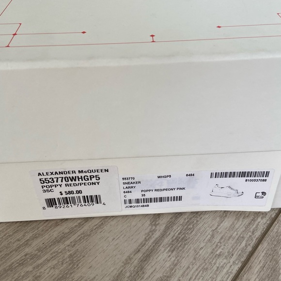 Alexander McQueen women’s leather sneakers. Size: 35 US-5. Brand new with box. - Picture 9 of 10